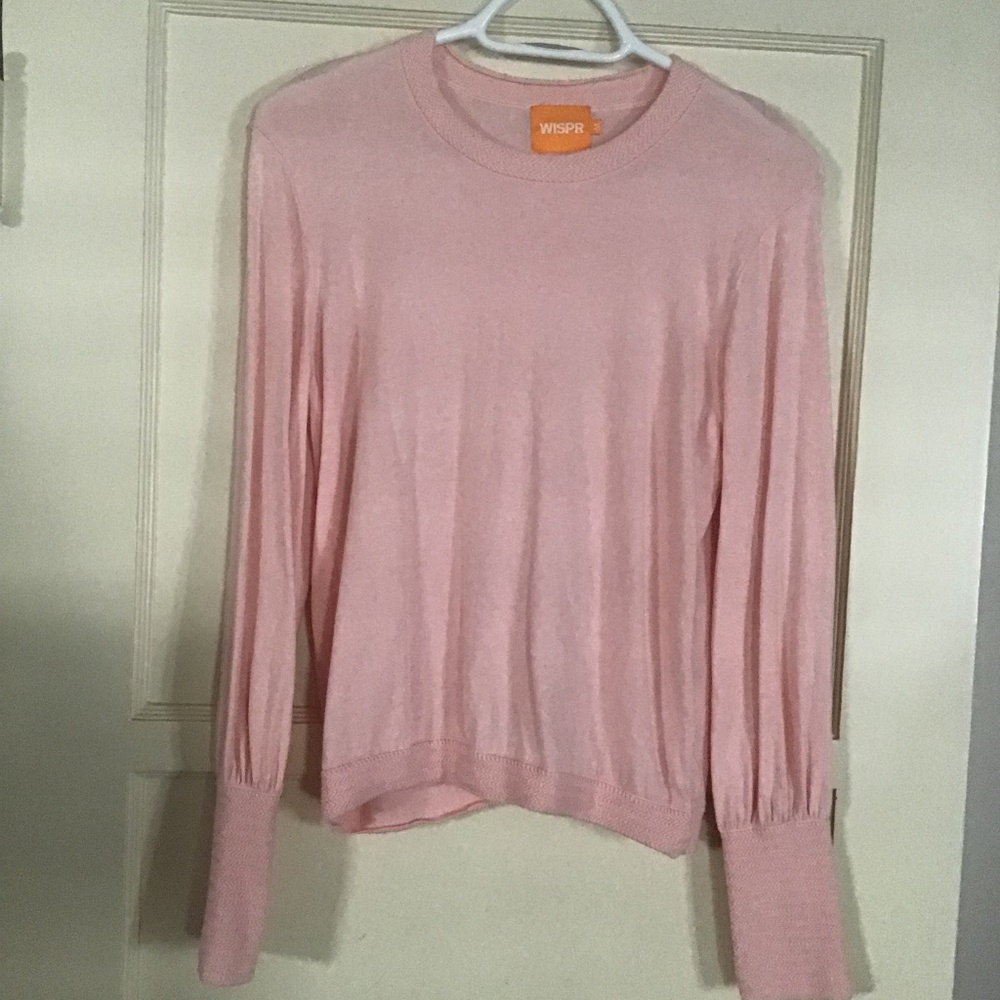Wispr long sleeve pink sweater
